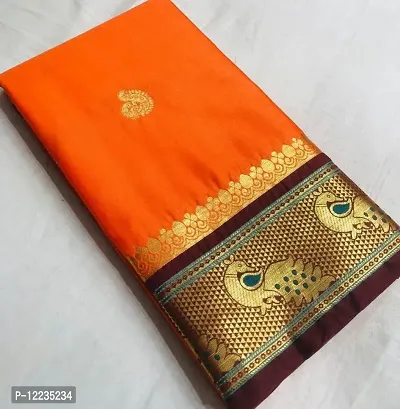 Classic Cotton Silk Jacquard Saree with Blouse piece-thumb0