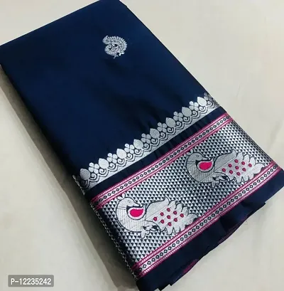 Classic Cotton Silk Jacquard Saree with Blouse piece-thumb0