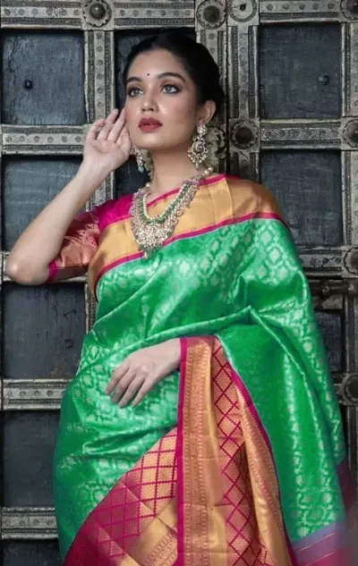 New In Art Silk Saree with Blouse piece 