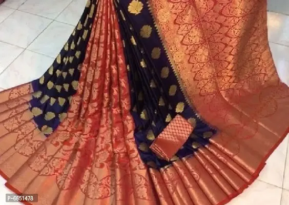 Stylish Lichi Silk Jacquard Work Saree for Women-thumb0