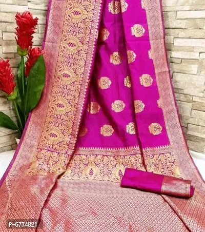 Fancy Lichi Silk Jacquard Work Saree for Women-thumb0