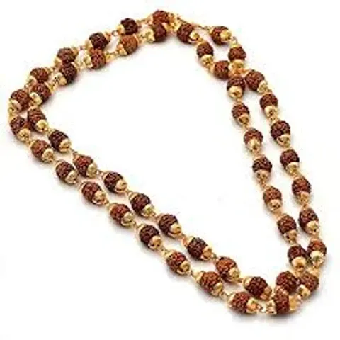 Plated Rudraksha Beads Mala For Men And Women