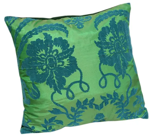 Stylish Green Cotton Blend Pillow Cushion Covers