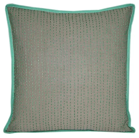 Stylish Green Cotton Blend Pillow Cushion Covers