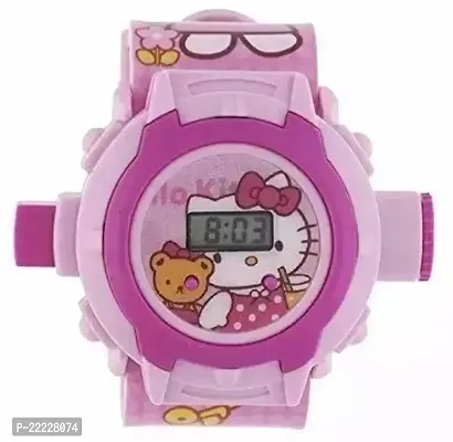 Kids Pink PU Digital Watch-thumb0