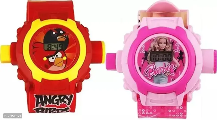 AngryBird and Barbie Character Kids Watch Combo-thumb0