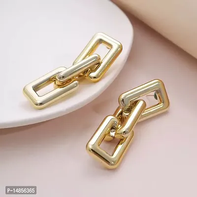 Gold Plated Alloy Korean Earrings For Women  Girls-thumb3