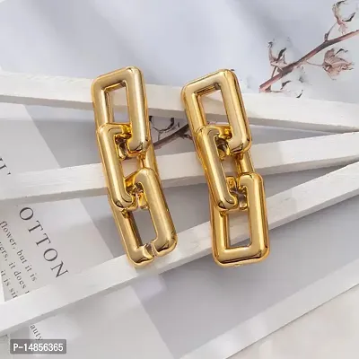 Gold Plated Alloy Korean Earrings For Women  Girls-thumb4