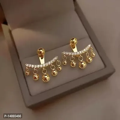 Gold Plated Alloy Korean Earrings For Women  Girls