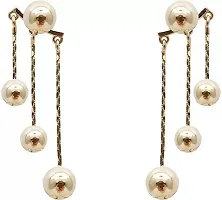 Korean Design Vintage Metallic Ball Chain Drop Earrings-thumb1