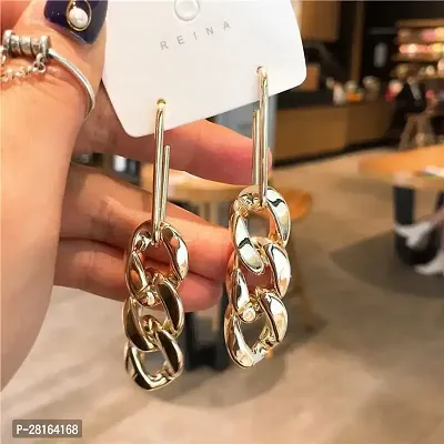 Thick chain earrings for women