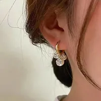 Diamond pearl earrings for women-thumb1