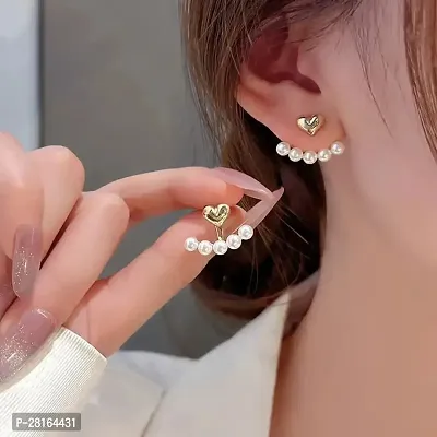 Love small pendulum imitation pearl trendy high-end French earrings-thumb0