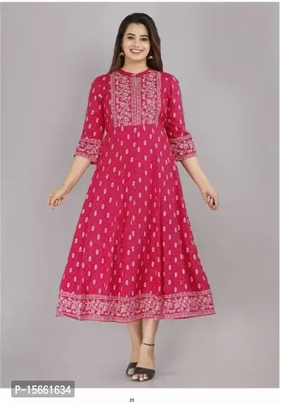 Beautiful Pink Embroidered Cotton Kurta