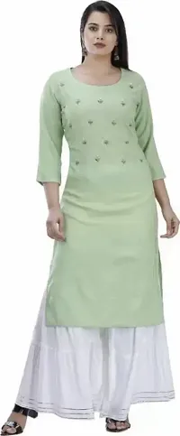 Stylish Kurti And Salwar Set Viscose Rayon