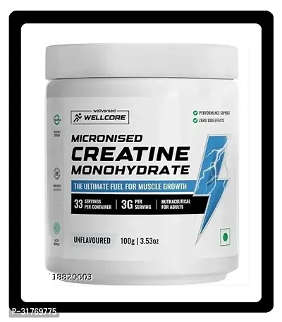 Pure Micronised Creatine Monohydrate (100g, 33 Servings) Unflavoured-thumb0