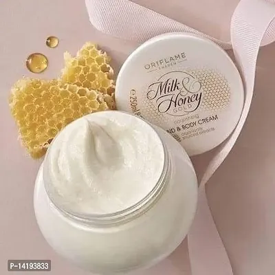 Oriflame Milk and Honey Gold Nourishing Hand and Body Face Moisturizer and Day Cream - Organically Sourced Extracts 250ml-thumb0