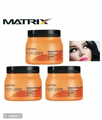 Matrix Opti.Care SMOOTH STRAIGHT Professional Ultra Hair Mask 490 gm (Pack of 3)-thumb0