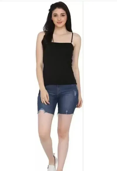 Stylish Cotton Blend Solid Camisoles For Women