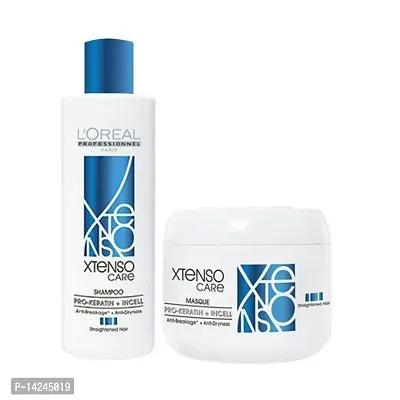L'Oreacute;al Professionnel Xtenso Care Shampoo For Straightened Hair, 250 ML |Xtenso Care mask, 196 gm | Shampoo  Mask for Starightened Hair-thumb0