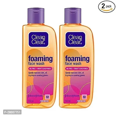 Clean  Clear Foaming Face Wash, 150ml (Pack Of 2)