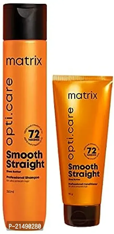 Matrix Opti Care Smooth Straight Professional Shampoo With Shea Butter, Paraben Free, 350ml  Opti Care Professional Conditioner
