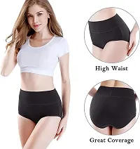 Think Tech Women's High Waisted Cotton Hipster Panty Ladies Soft Panties l Women Pure Cotton Hipster Panty l Women's Seamless High l Women Underwear - Rise Panties Hipster (Pack of 3)-thumb2