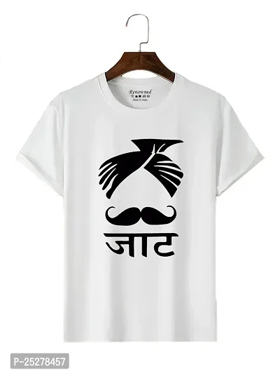 Think Tech  Jaat Design Tshirt Printed For Man Round Neck Tshirt Halves Slives-thumb0