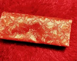 Stylish Copper Fabric Self Pattern Clutch For Women-thumb2
