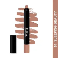 Lasting Lipsence Hd Crayon Lipstick Nude Color Matte Finish for All Skin Tones Full Coverage   Pack of 1  01 Sleeping Beauty  10 Gms-thumb1