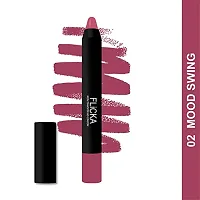 Lasting Lipsence Hd Crayon Lipstick Pink Color Matte Finish for All Skin Tones Full Coverage   Pack of 1  02 Mood Swing  10 Gms-thumb1