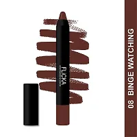 Lasting Lipsence Hd Crayon Lipstick Maroon Color Matte Finish for All Skin Tones Full Coverage   Pack of 1  08 Binge Watching  10 Gms-thumb1