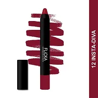 Lasting Lipsence Hd Crayon Lipstick Red Color Matte Finish for All Skin Tones Full Coverage   Pack of 1  12 Insta Diva  10 Gms-thumb1