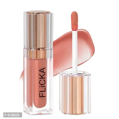 Flicka Shimmery Affair Lip Gloss  Liquid Lip Gloss 5ml Peach-thumb0