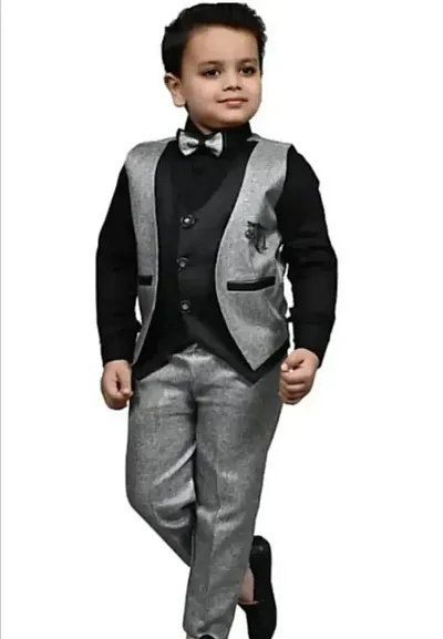 STYLISH BOYS THREE PIECE PARTY WEAR SET