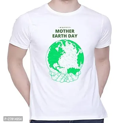 Comfortable Printed White Cotton Tees For Men