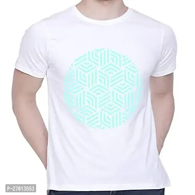 Comfortable Printed White Cotton Tees For Men-thumb0