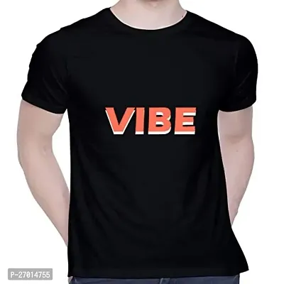 Comfortable Printed Black Cotton Tees For Men