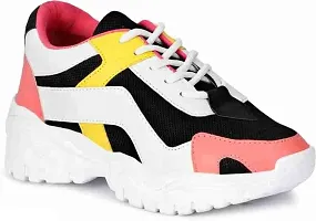 Stylish Synthetic Self Design Sports Shoes For Women-thumb2