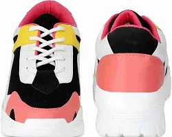 Stylish Synthetic Self Design Sports Shoes For Women-thumb1