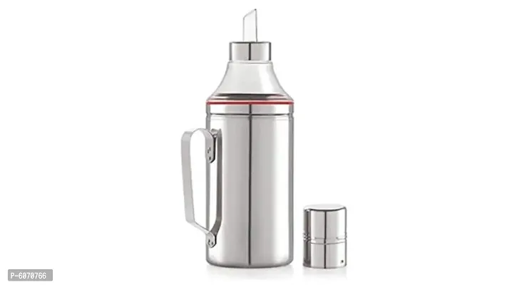 Stainless Steel Nozzle Oil Dispenser 1 Litre (1000 ml) | Oil Container | Oil Pourer | Oil Pot | | Oil Can| Oil Bottle with Handle (Pack of 1)-thumb0