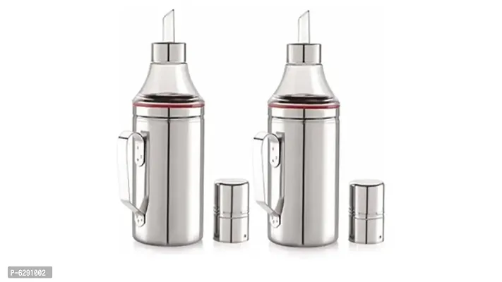 Stainless Steel Oil Dispenser with Nozzle (Pack of 2)-thumb0