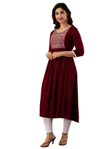 ANNU PARIDHAN Gorgeous Women's Rayon embroiderye Kurta Casual Wear-thumb3