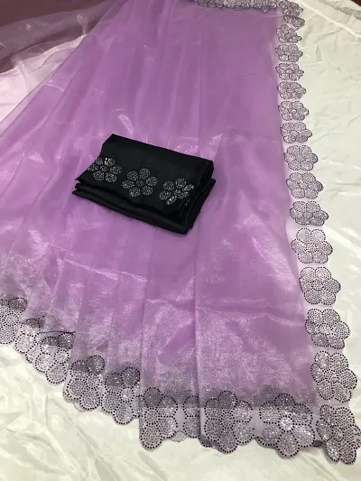 Must Have Organza Saree with Blouse piece