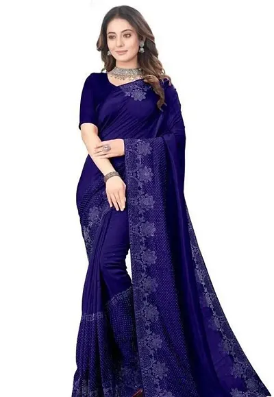 Elegant Georgette Self Pattern Women Saree with Blouse piece