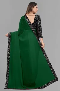 Classic Georgette Lace Work Saree with Blouse piece-thumb2