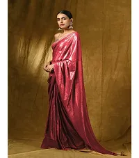 Solid/Plain Bollywood Lycra Blend Saree-thumb3