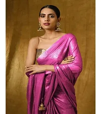 Solid/Plain Bollywood Lycra Blend Saree-thumb1