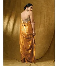 Solid/Plain Bollywood Lycra Blend Saree-thumb3