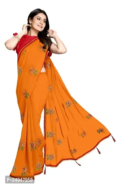 Classic Georgette Saree with Blouse piece-thumb0